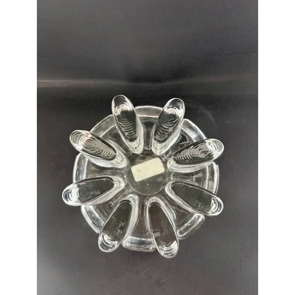 Vintage Clear Glass Trivet |  Candle Holder | Pot Warmer|   Portugal
